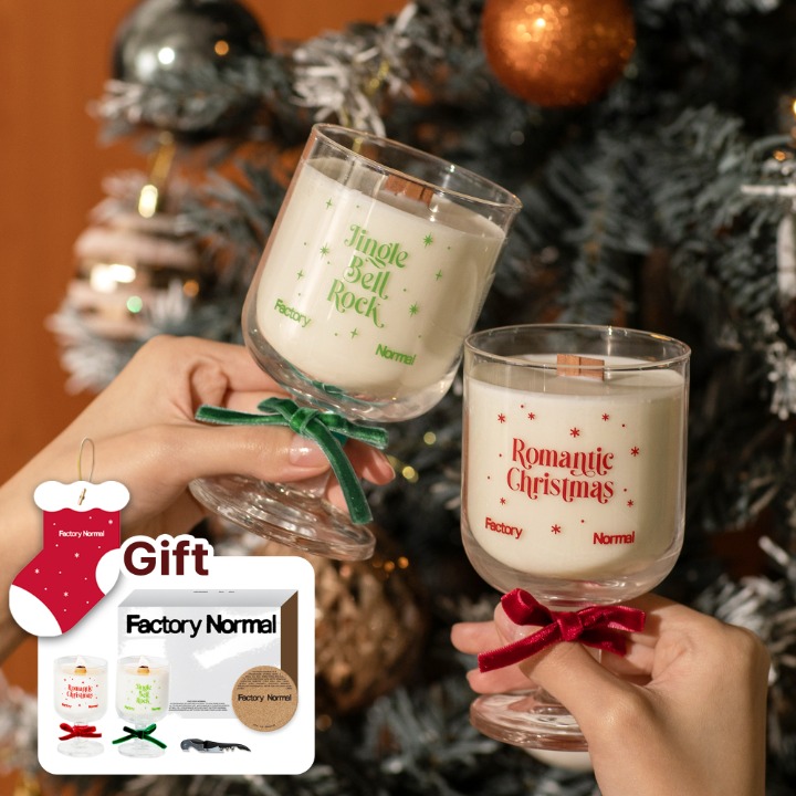 [2023 Edition] Christmas Candle Duo Gift Set (+ Wine Opter, Coaster, Ownership Presented)
